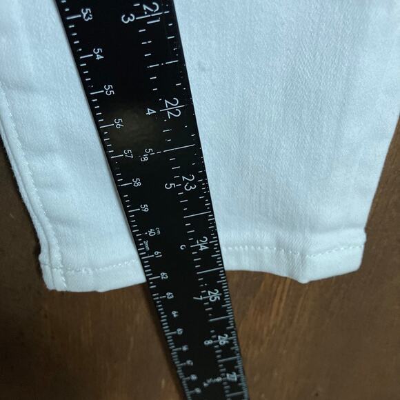 Express Womens Jeans White Denim High Rise Skinny Hyper Stretch 4 Short - Picture 9 of 12